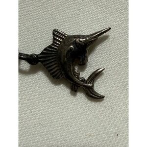 925 Sterling Silver Vintage Sword Fish Sealife Swordfish Ocean Charm Pendant
